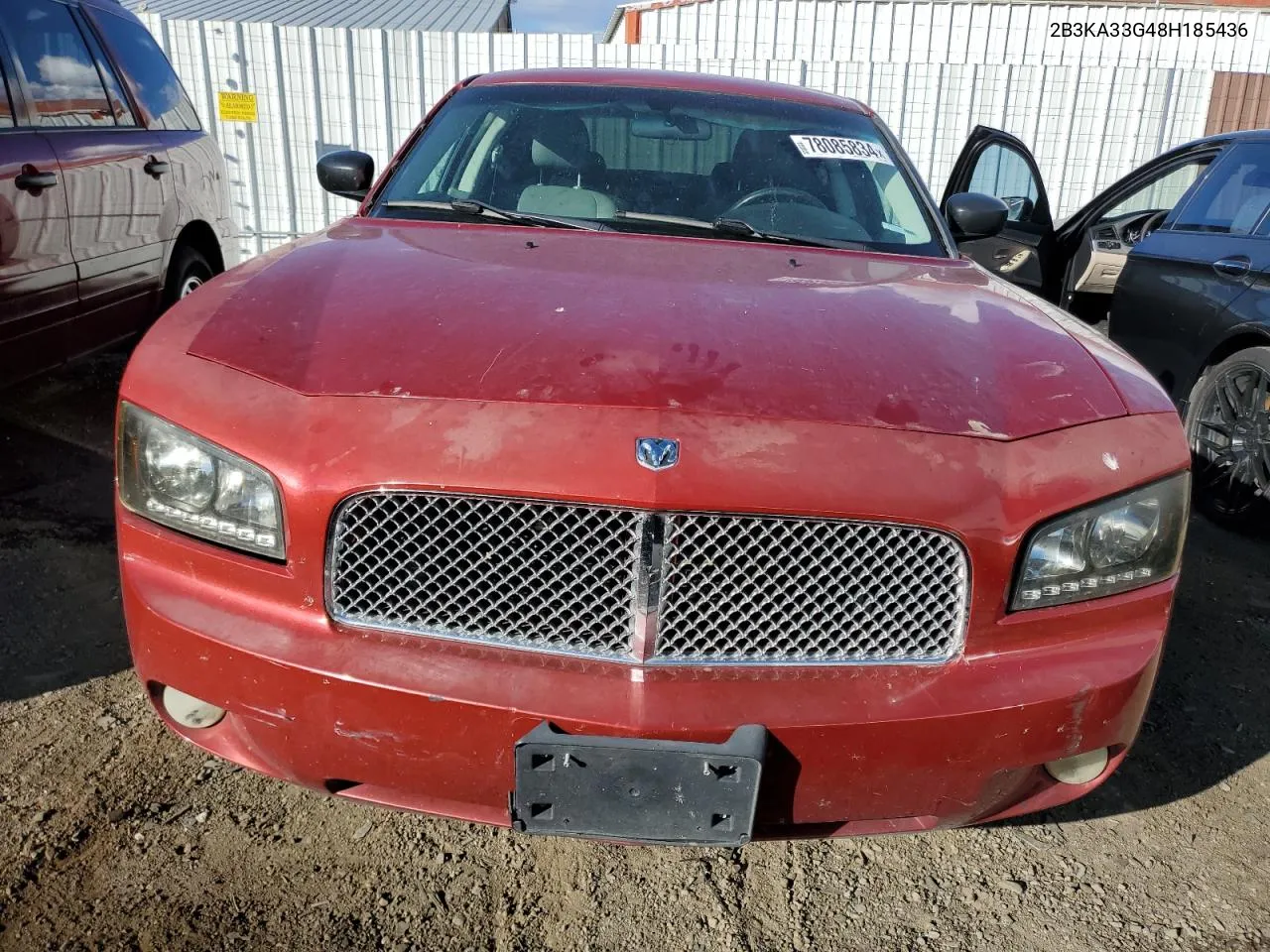 2008 Dodge Charger Sxt VIN: 2B3KA33G48H185436 Lot: 78085834