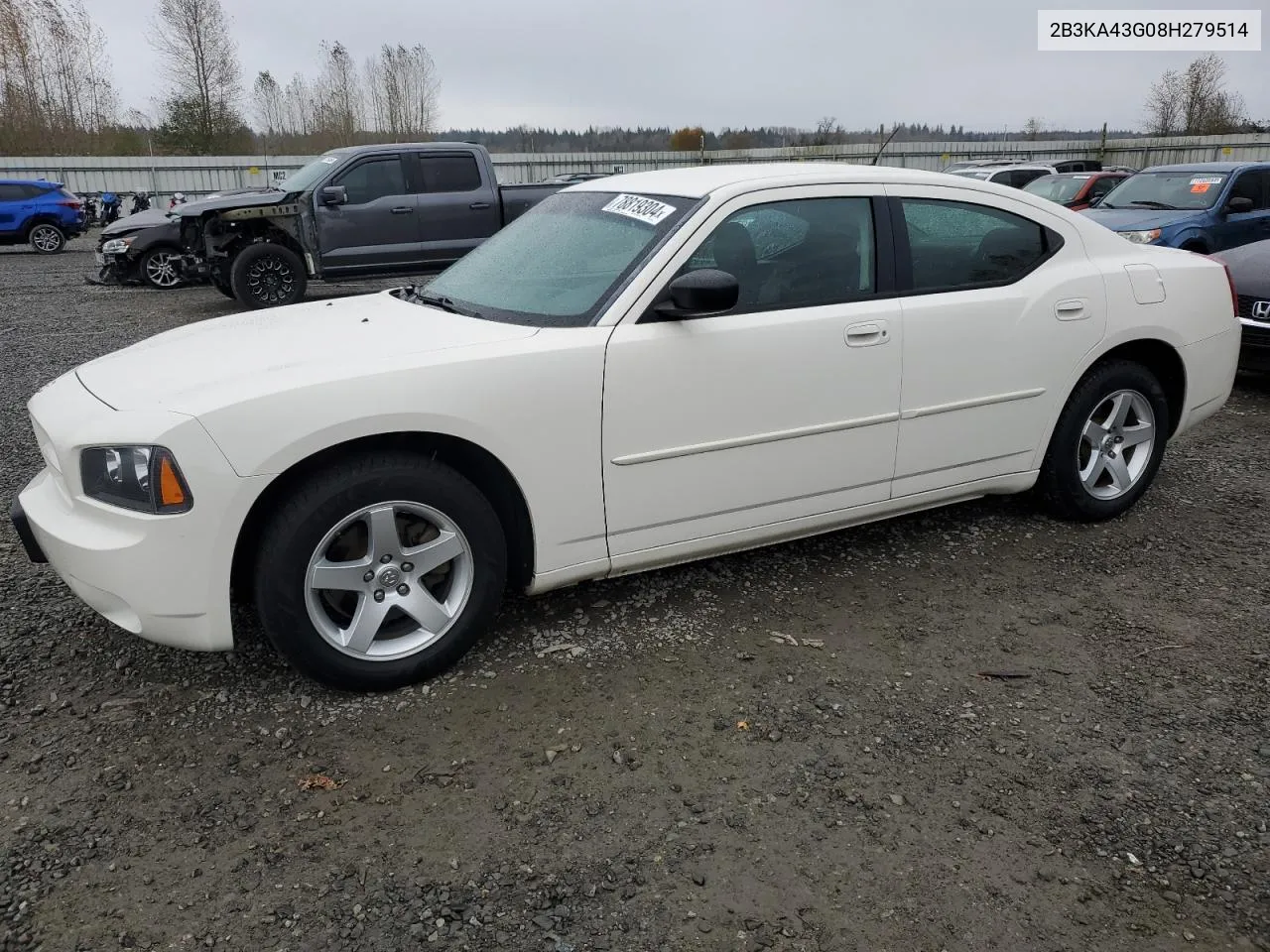 2008 Dodge Charger VIN: 2B3KA43G08H279514 Lot: 78819304