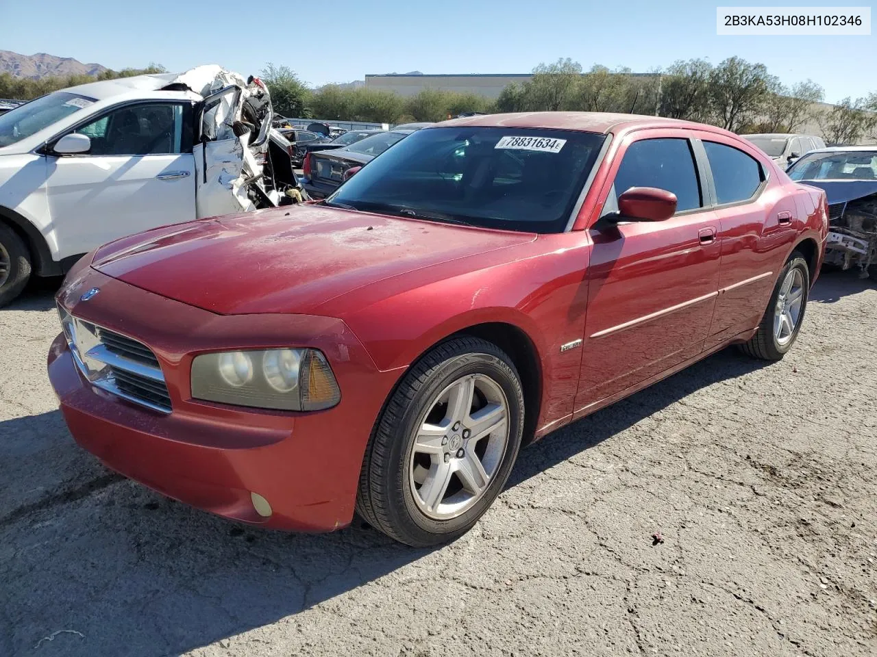 2008 Dodge Charger R/T VIN: 2B3KA53H08H102346 Lot: 78831634