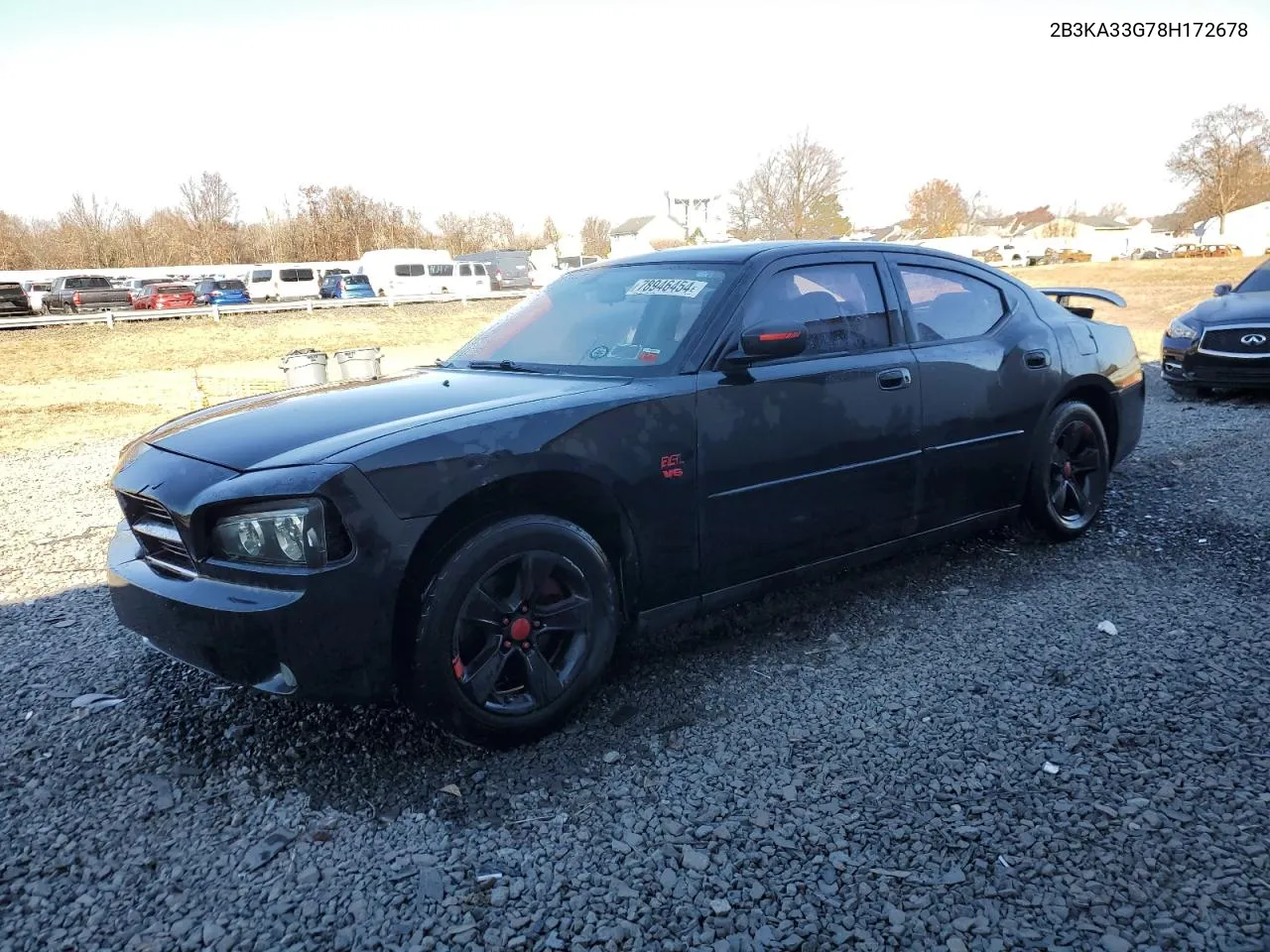 2008 Dodge Charger Sxt VIN: 2B3KA33G78H172678 Lot: 78946454