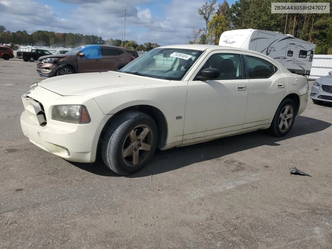 2008 Dodge Charger VIN: 2B3KA43G58H247027 Lot: 79390404