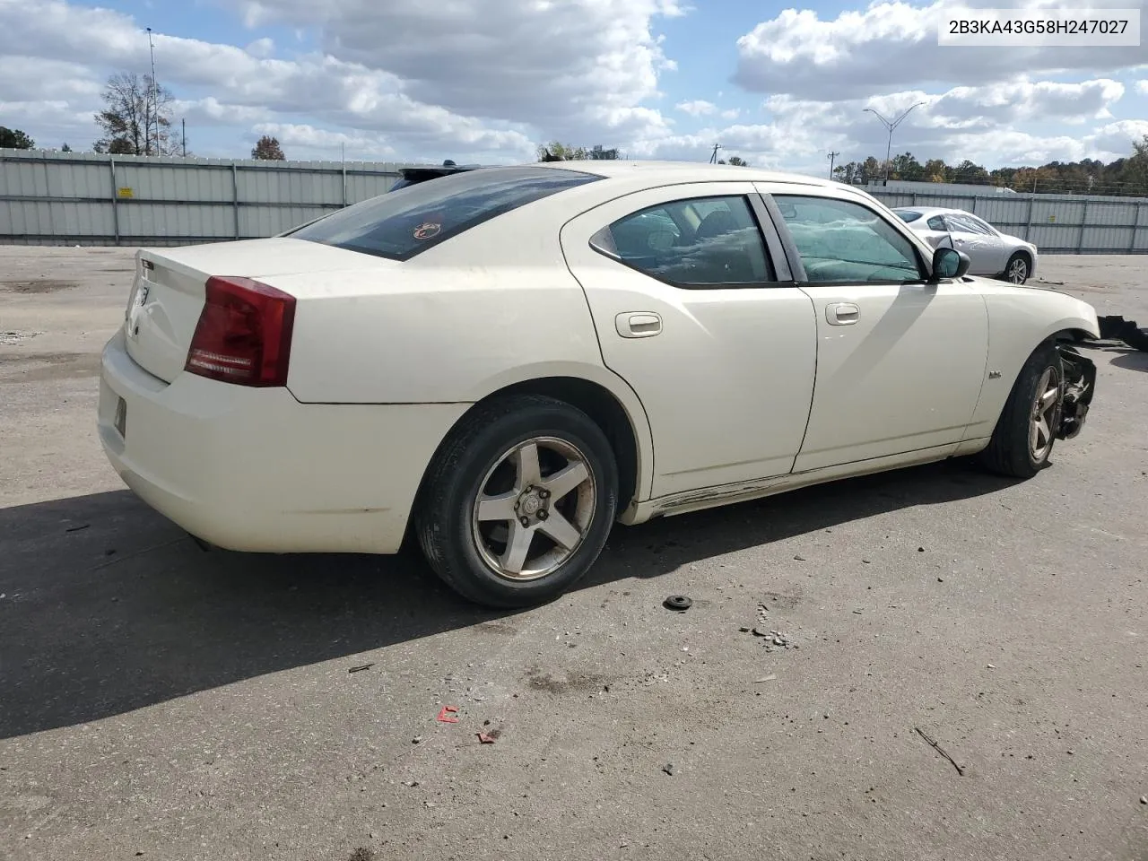 2008 Dodge Charger VIN: 2B3KA43G58H247027 Lot: 79390404