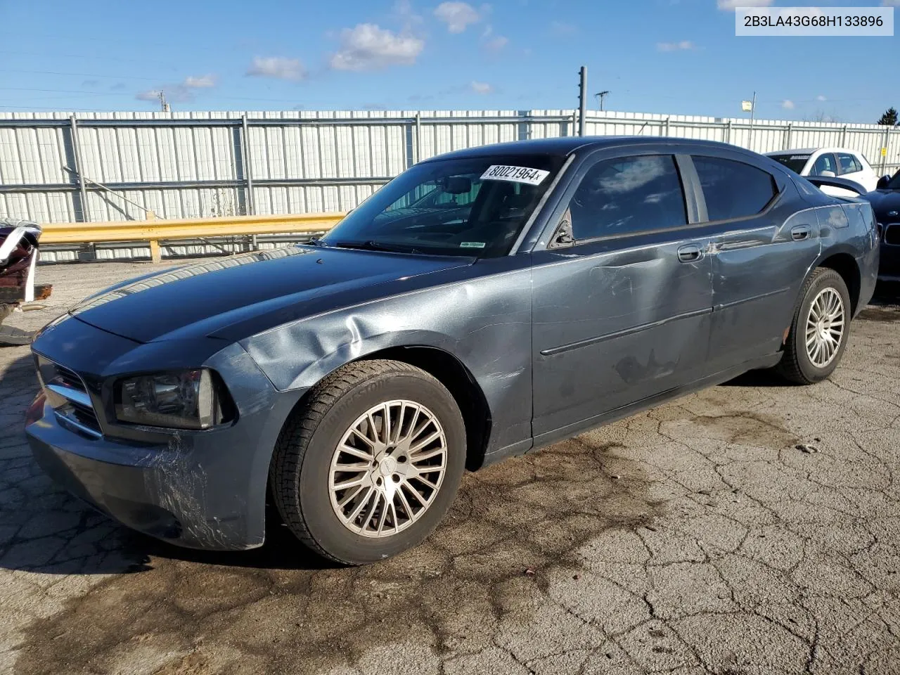 2008 Dodge Charger VIN: 2B3LA43G68H133896 Lot: 80021964