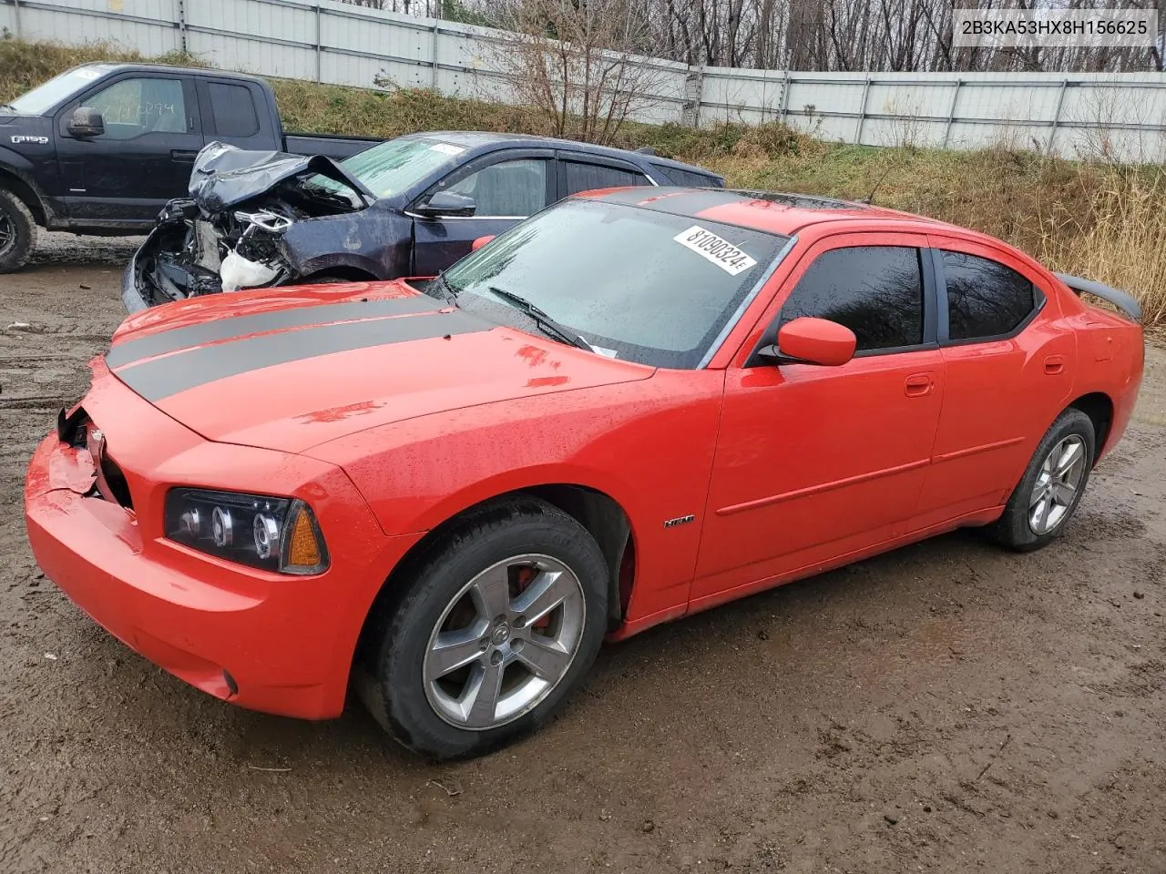 2008 Dodge Charger R/T VIN: 2B3KA53HX8H156625 Lot: 81090324