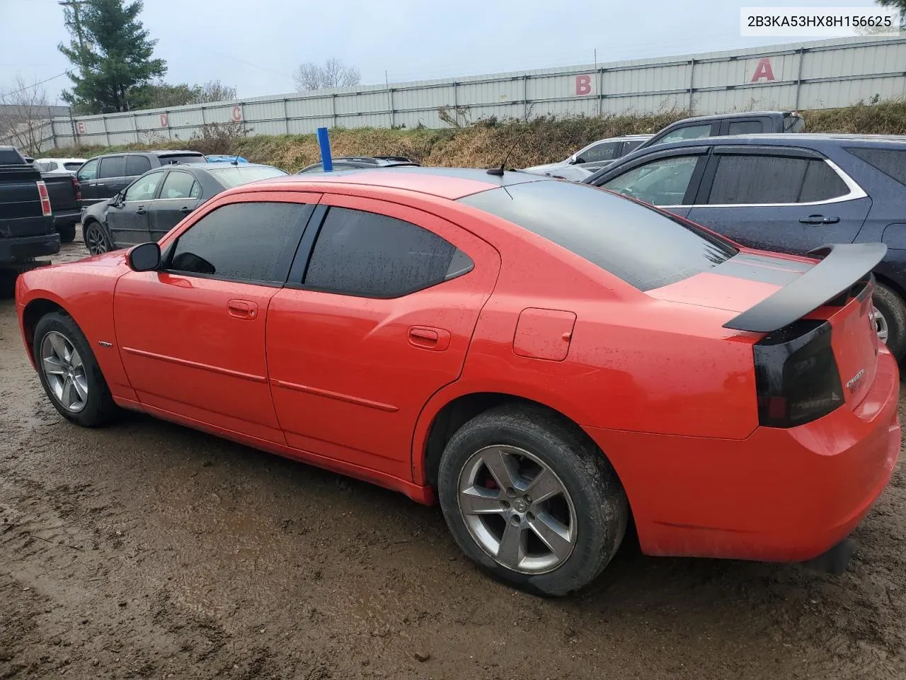 2008 Dodge Charger R/T VIN: 2B3KA53HX8H156625 Lot: 81090324