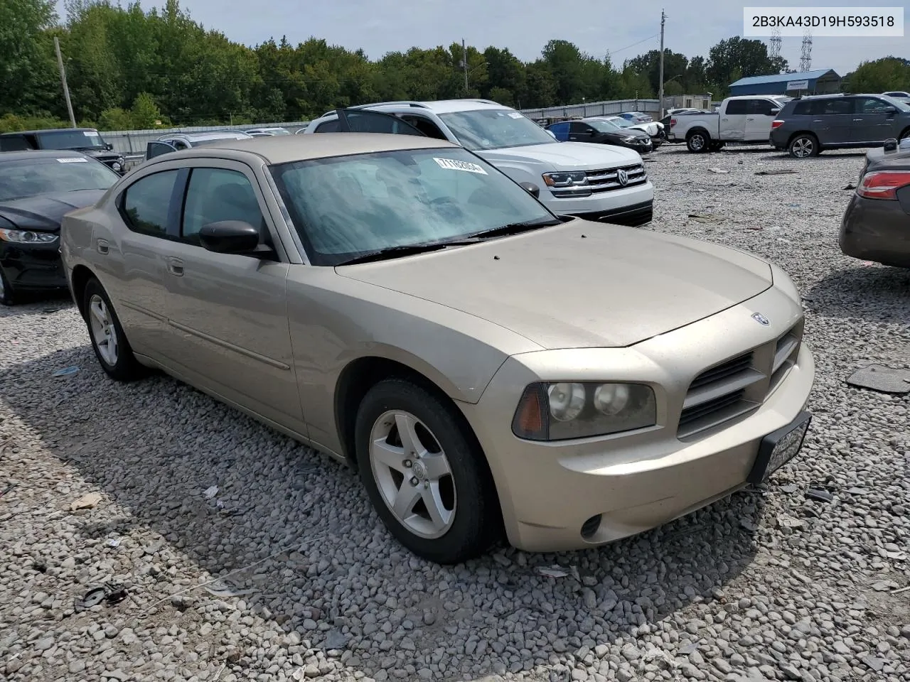 2009 Dodge Charger VIN: 2B3KA43D19H593518 Lot: 71162054