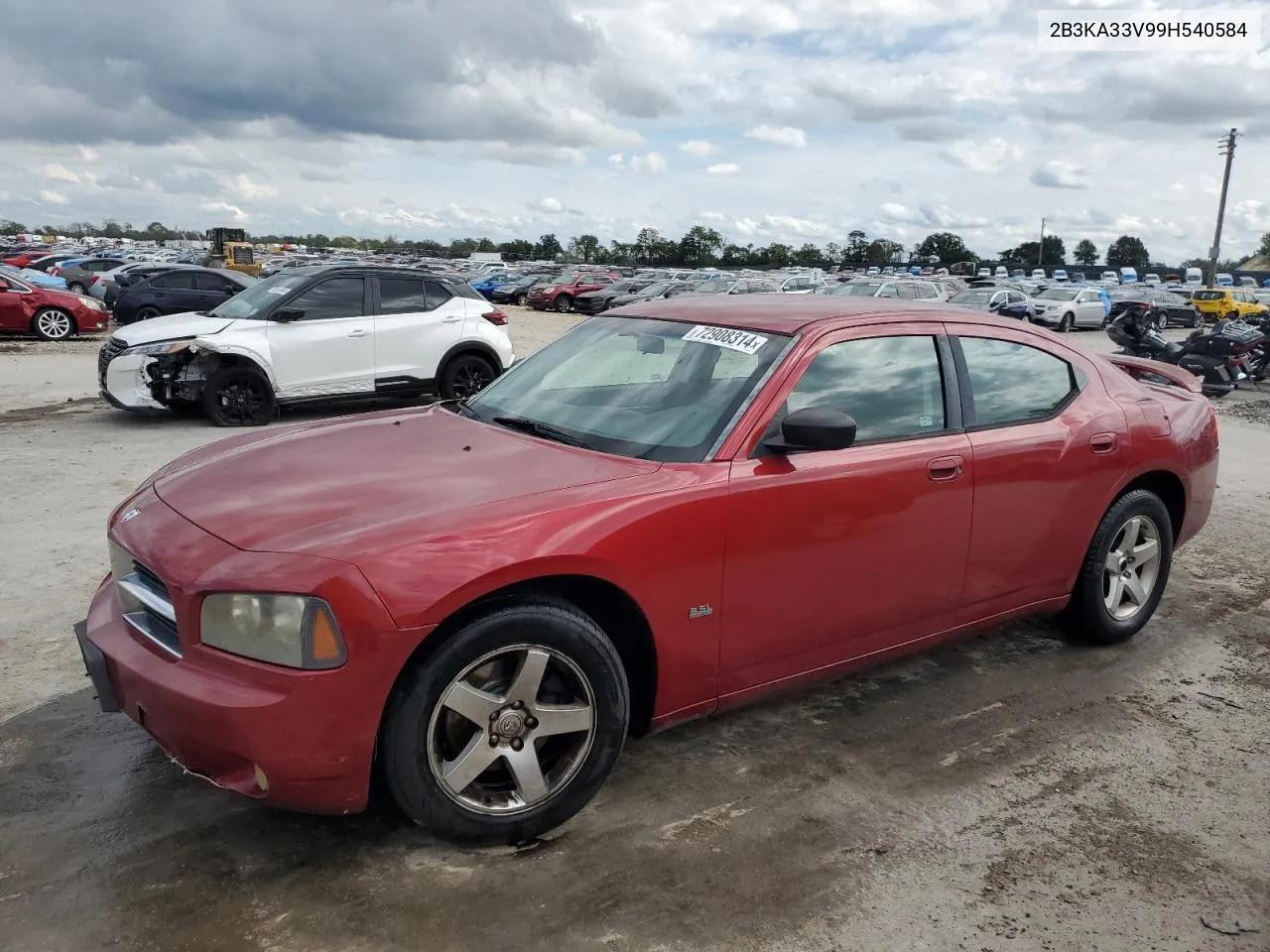 2009 Dodge Charger Sxt VIN: 2B3KA33V99H540584 Lot: 72908314