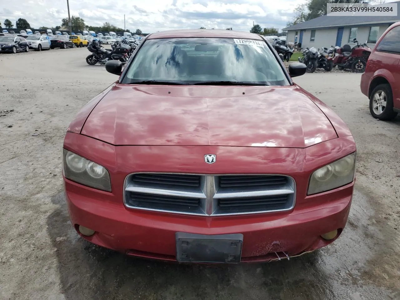 2009 Dodge Charger Sxt VIN: 2B3KA33V99H540584 Lot: 72908314