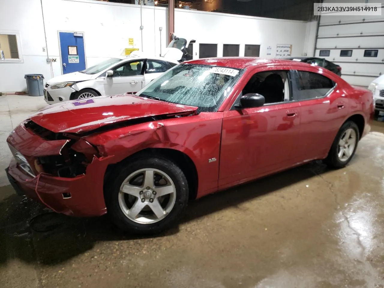 2009 Dodge Charger Sxt VIN: 2B3KA33V39H514918 Lot: 78243114