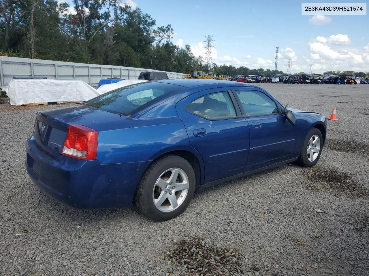 2009 Dodge Charger VIN: 2B3KA43D39H521574 Lot: 80170784