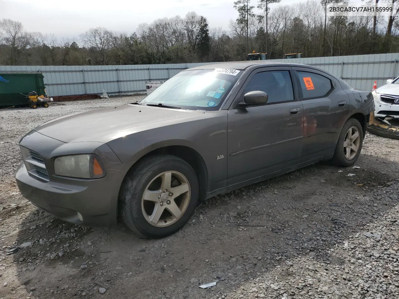 2010 Dodge Charger Sxt VIN: 2B3CA3CV7AH155999 Lot: 44374794