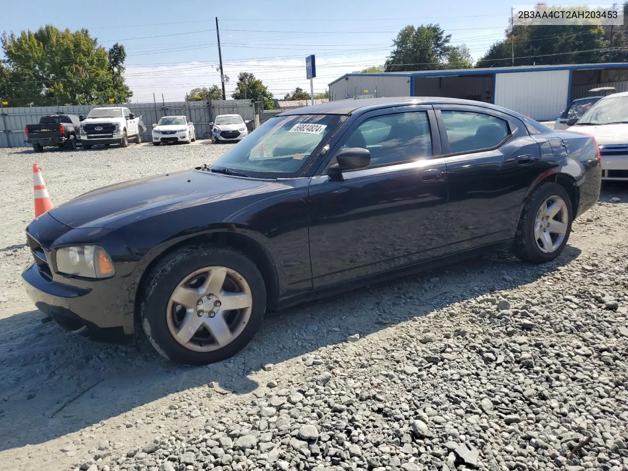 2010 Dodge Charger VIN: 2B3AA4CT2AH203453 Lot: 69824824