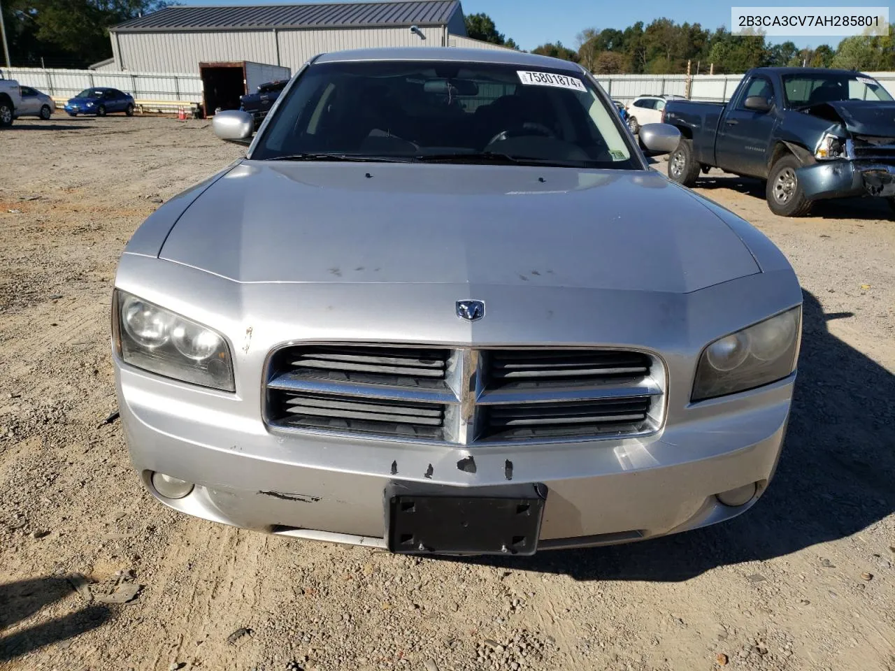 2010 Dodge Charger Sxt VIN: 2B3CA3CV7AH285801 Lot: 75801874