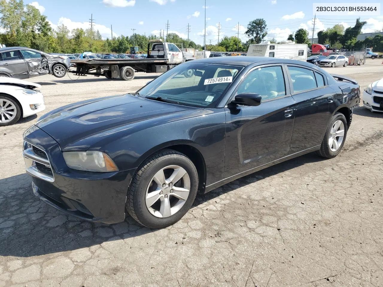 2011 Dodge Charger VIN: 2B3CL3CG1BH553464 Lot: 72574914