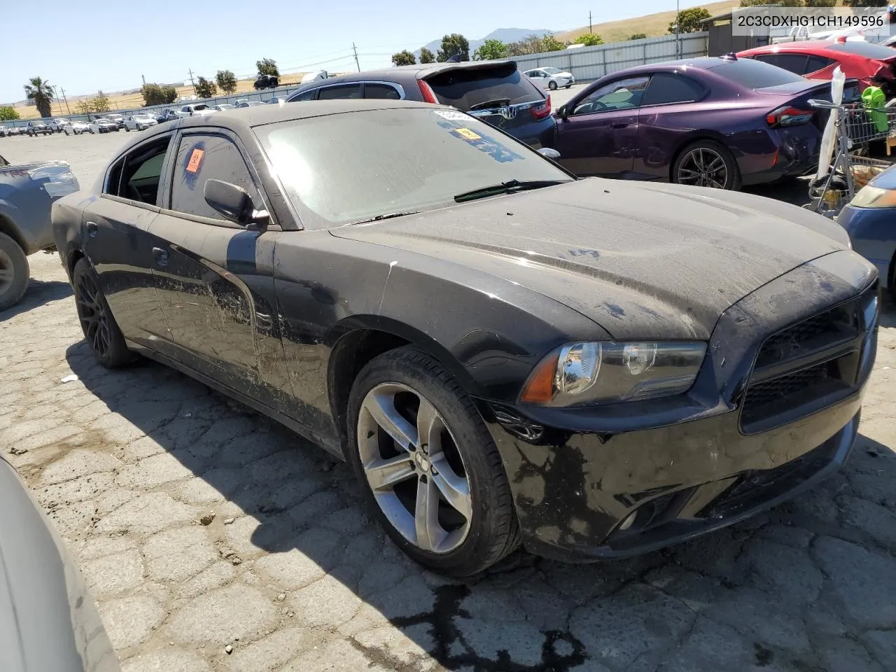 2012 Dodge Charger Sxt VIN: 2C3CDXHG1CH149596 Lot: 55484934