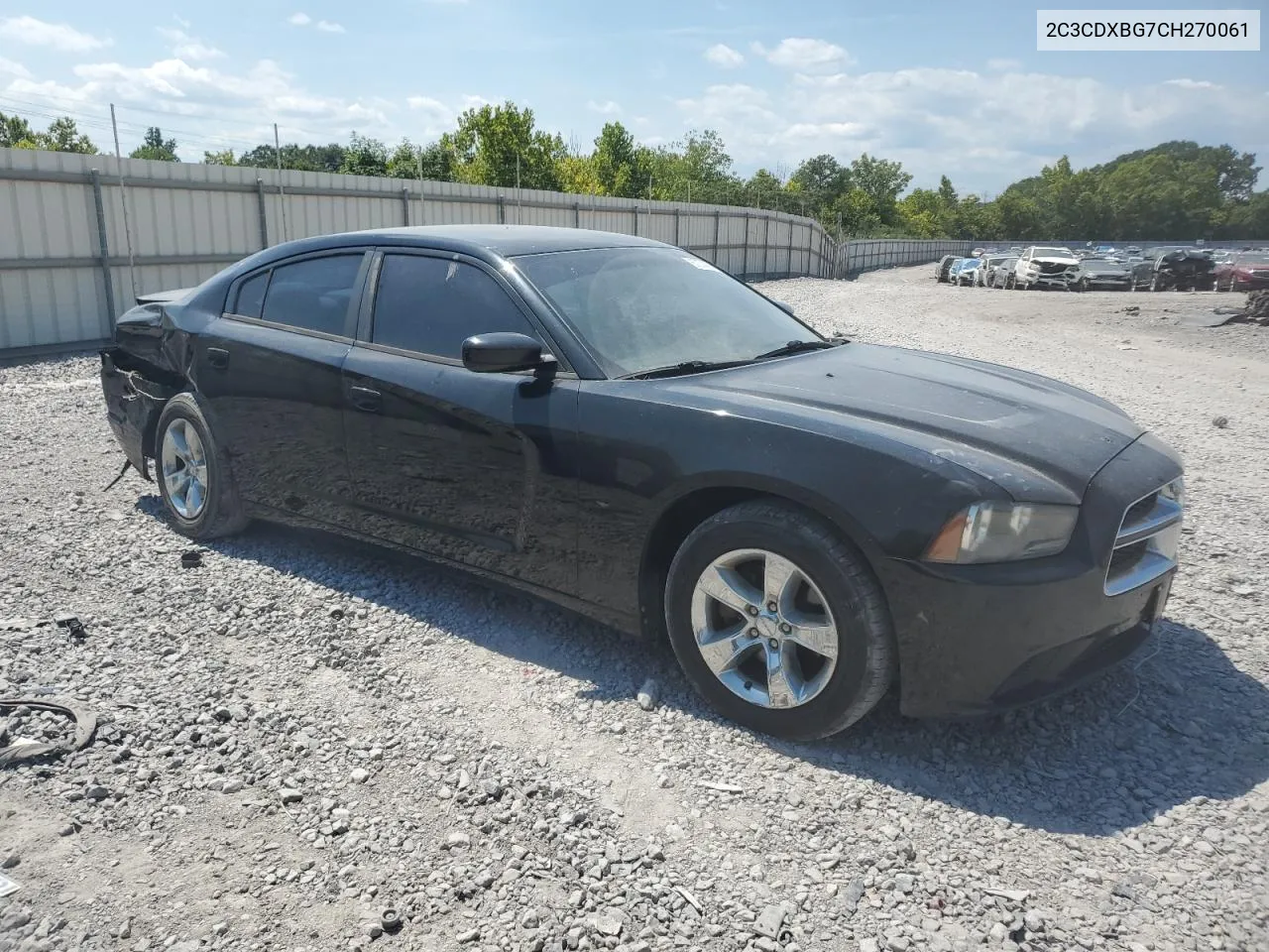 2012 Dodge Charger Se VIN: 2C3CDXBG7CH270061 Lot: 67374674