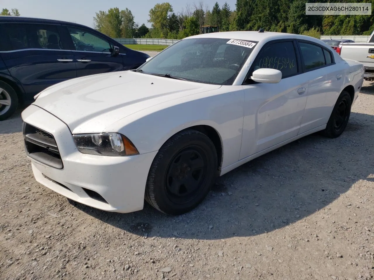 2012 Dodge Charger Police VIN: 2C3CDXAG6CH280114 Lot: 67735584