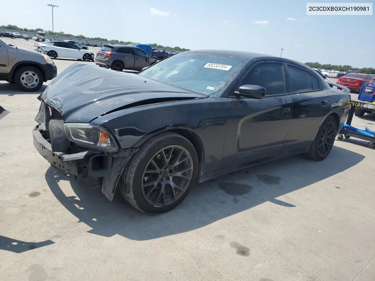 2012 Dodge Charger Se VIN: 2C3CDXBGXCH190981 Lot: 68233704