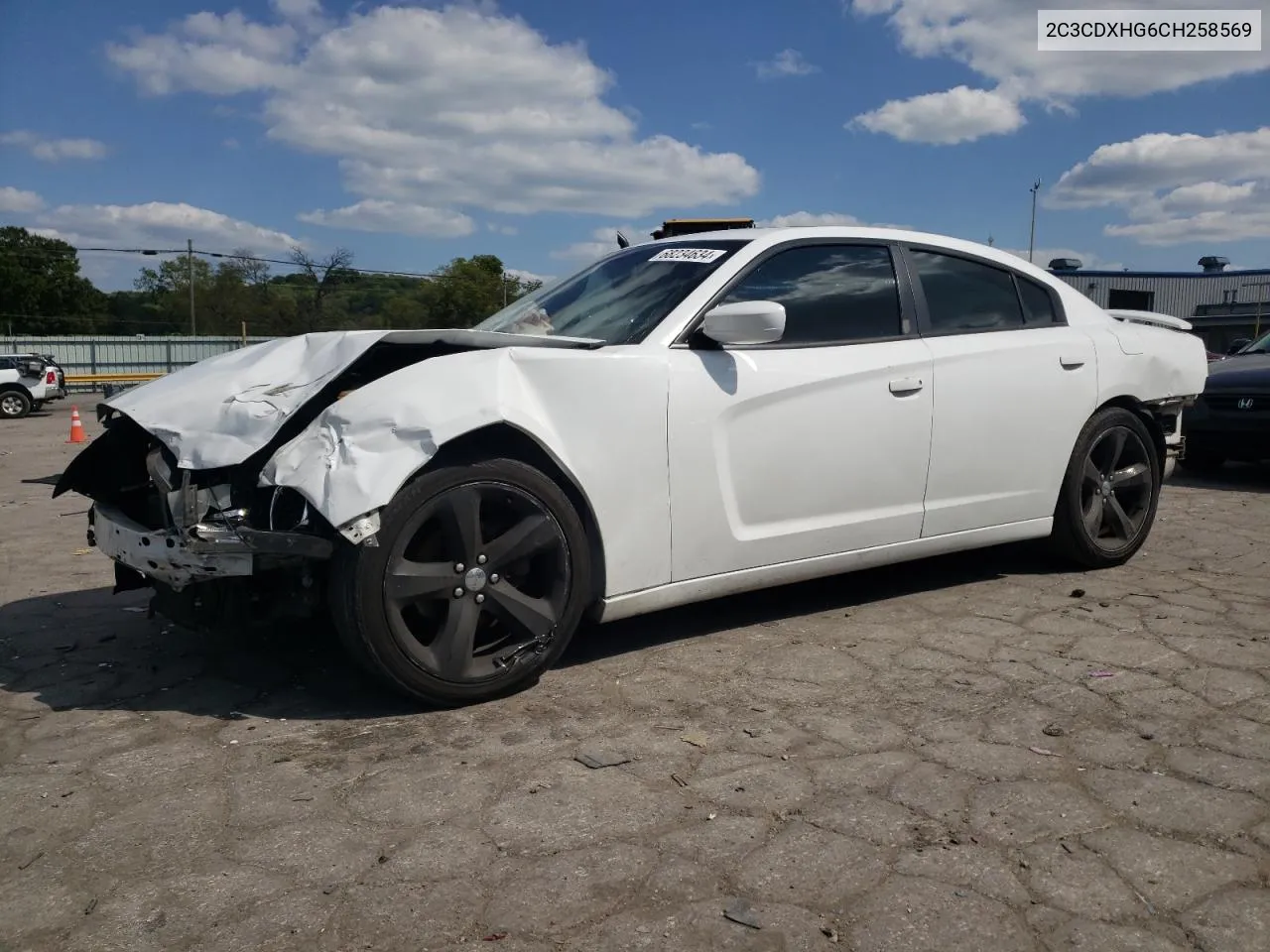 2012 Dodge Charger Sxt VIN: 2C3CDXHG6CH258569 Lot: 68234634