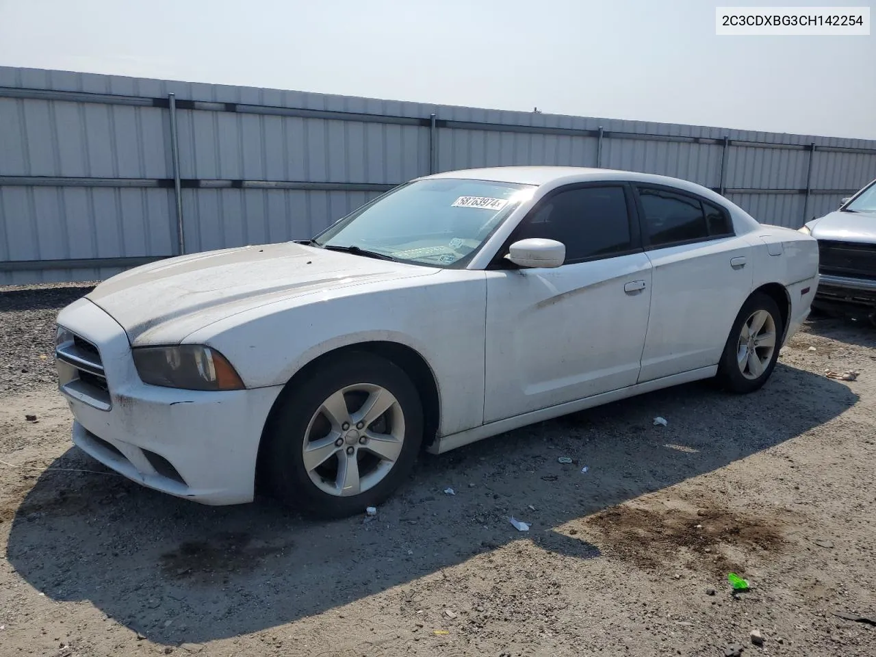 2012 Dodge Charger Se VIN: 2C3CDXBG3CH142254 Lot: 68763974