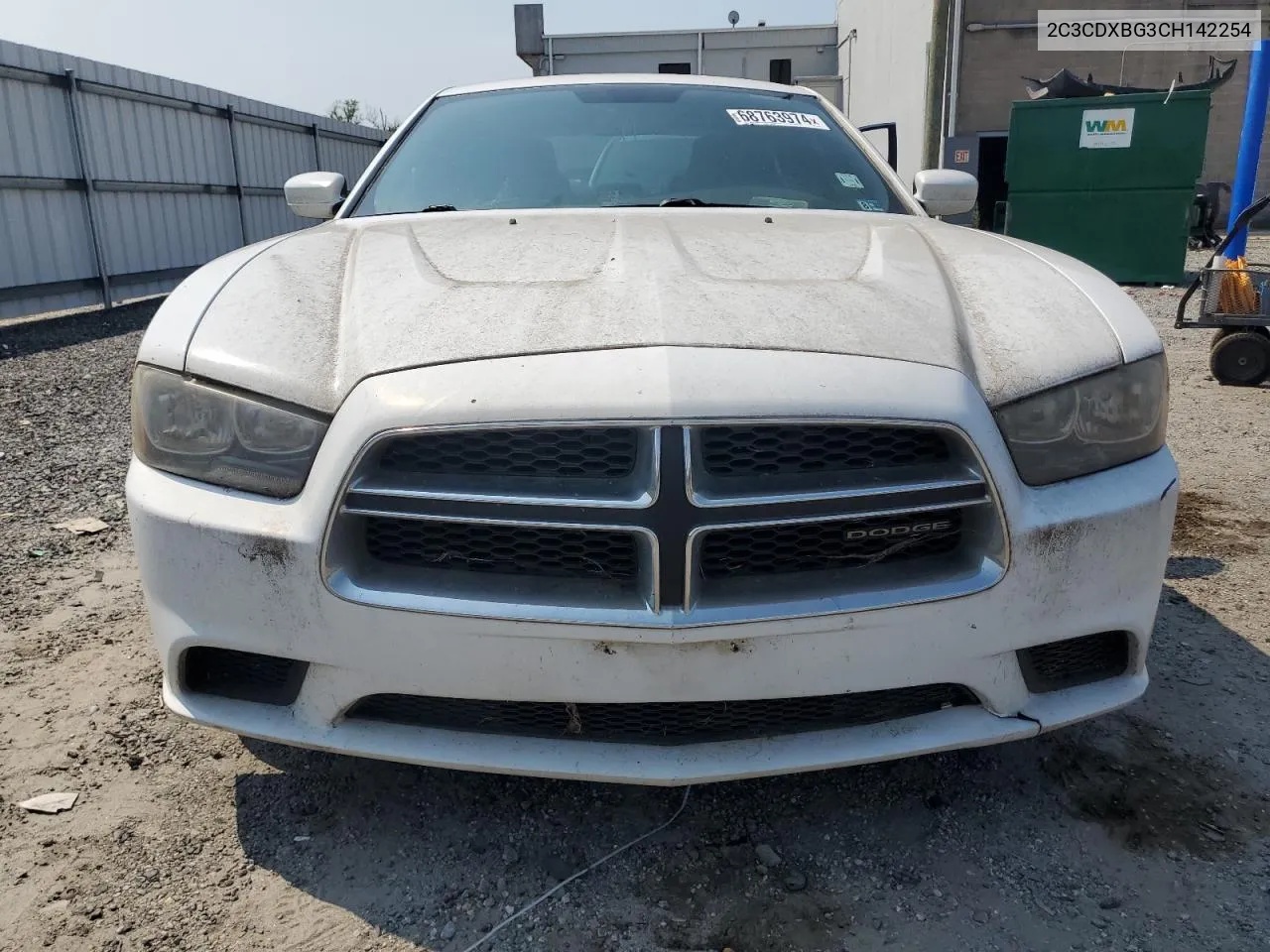 2012 Dodge Charger Se VIN: 2C3CDXBG3CH142254 Lot: 68763974