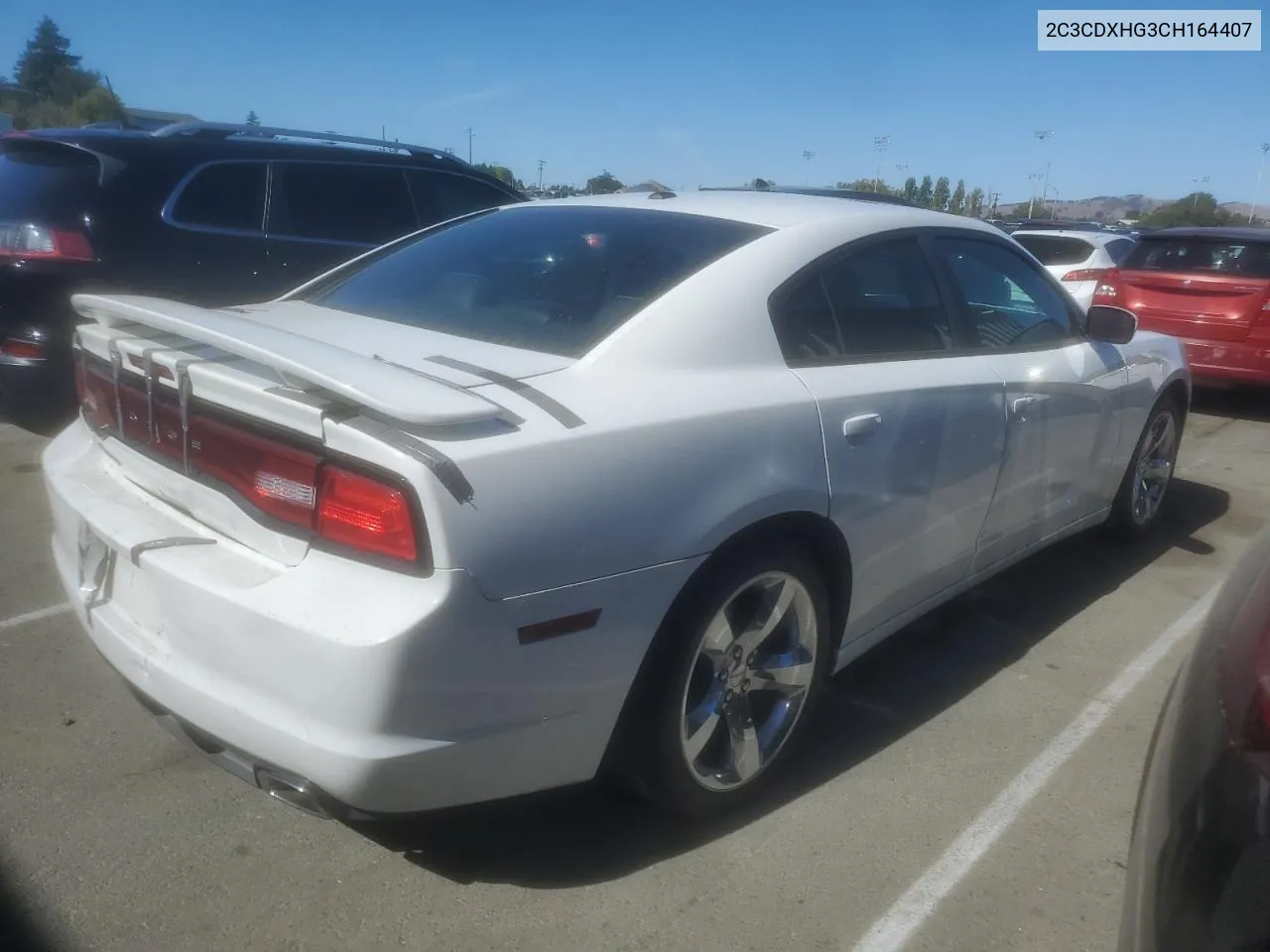 2012 Dodge Charger Sxt VIN: 2C3CDXHG3CH164407 Lot: 70430764