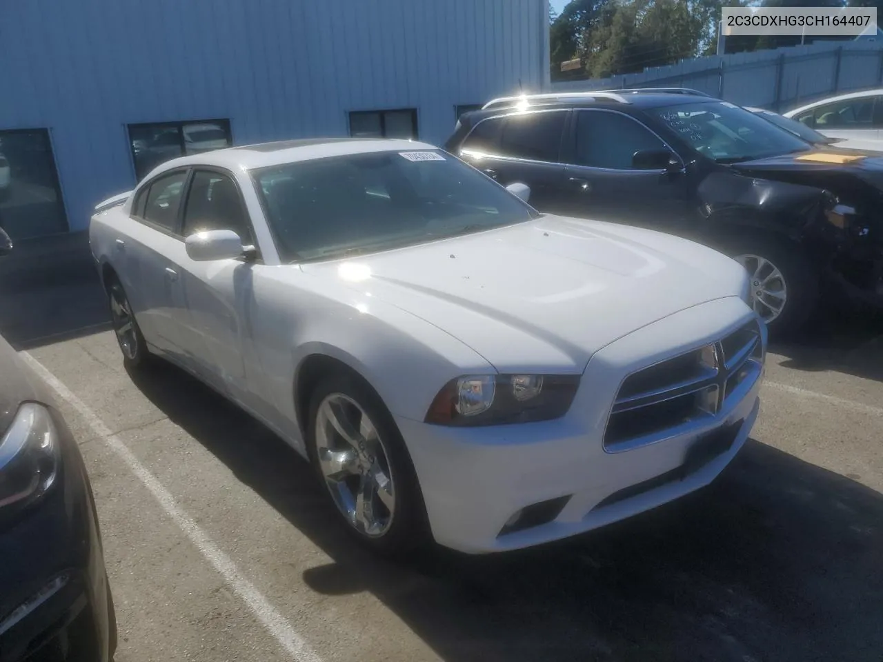 2012 Dodge Charger Sxt VIN: 2C3CDXHG3CH164407 Lot: 70430764