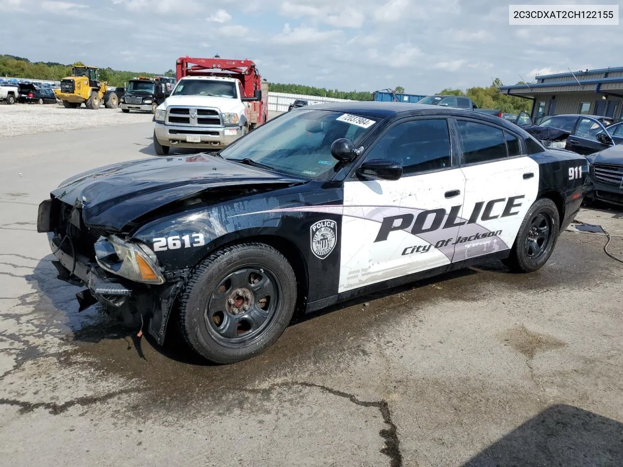 2012 Dodge Charger Police VIN: 2C3CDXAT2CH122155 Lot: 72037984