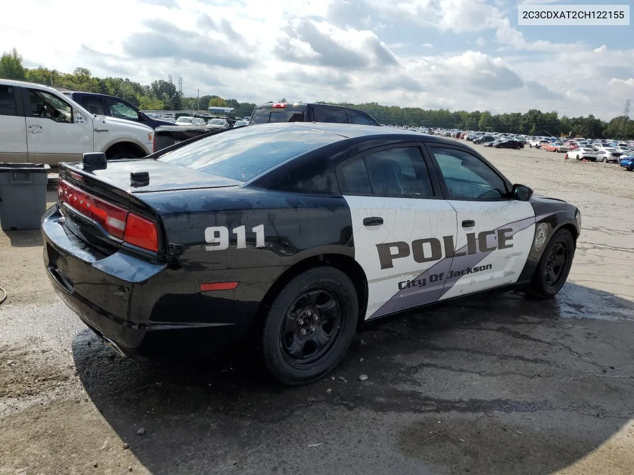 2012 Dodge Charger Police VIN: 2C3CDXAT2CH122155 Lot: 72037984