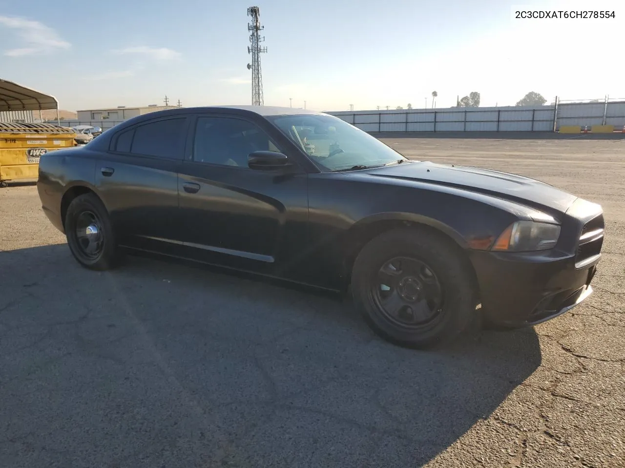 2012 Dodge Charger Police VIN: 2C3CDXAT6CH278554 Lot: 72774824