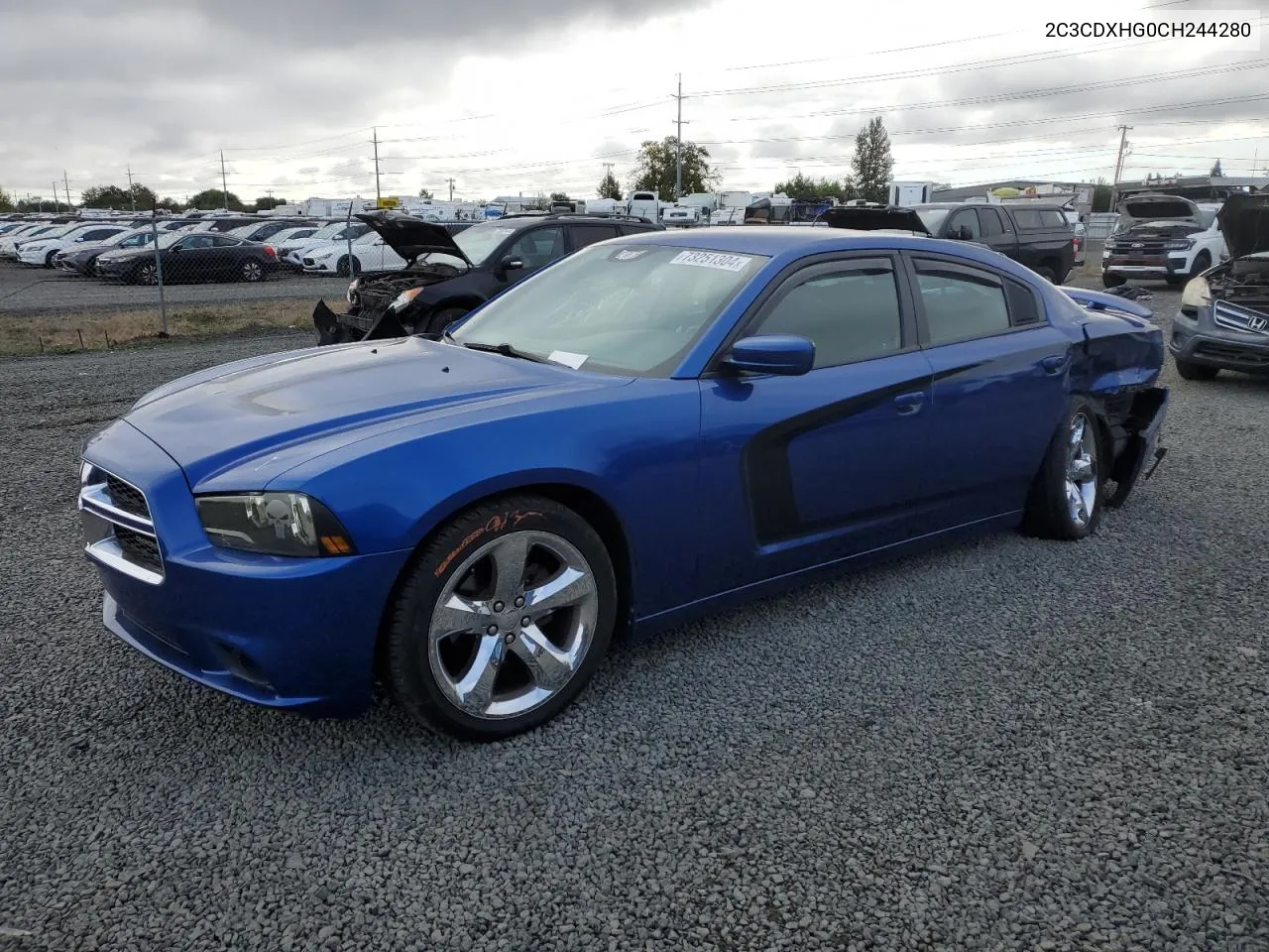 2012 Dodge Charger Sxt VIN: 2C3CDXHG0CH244280 Lot: 73251304