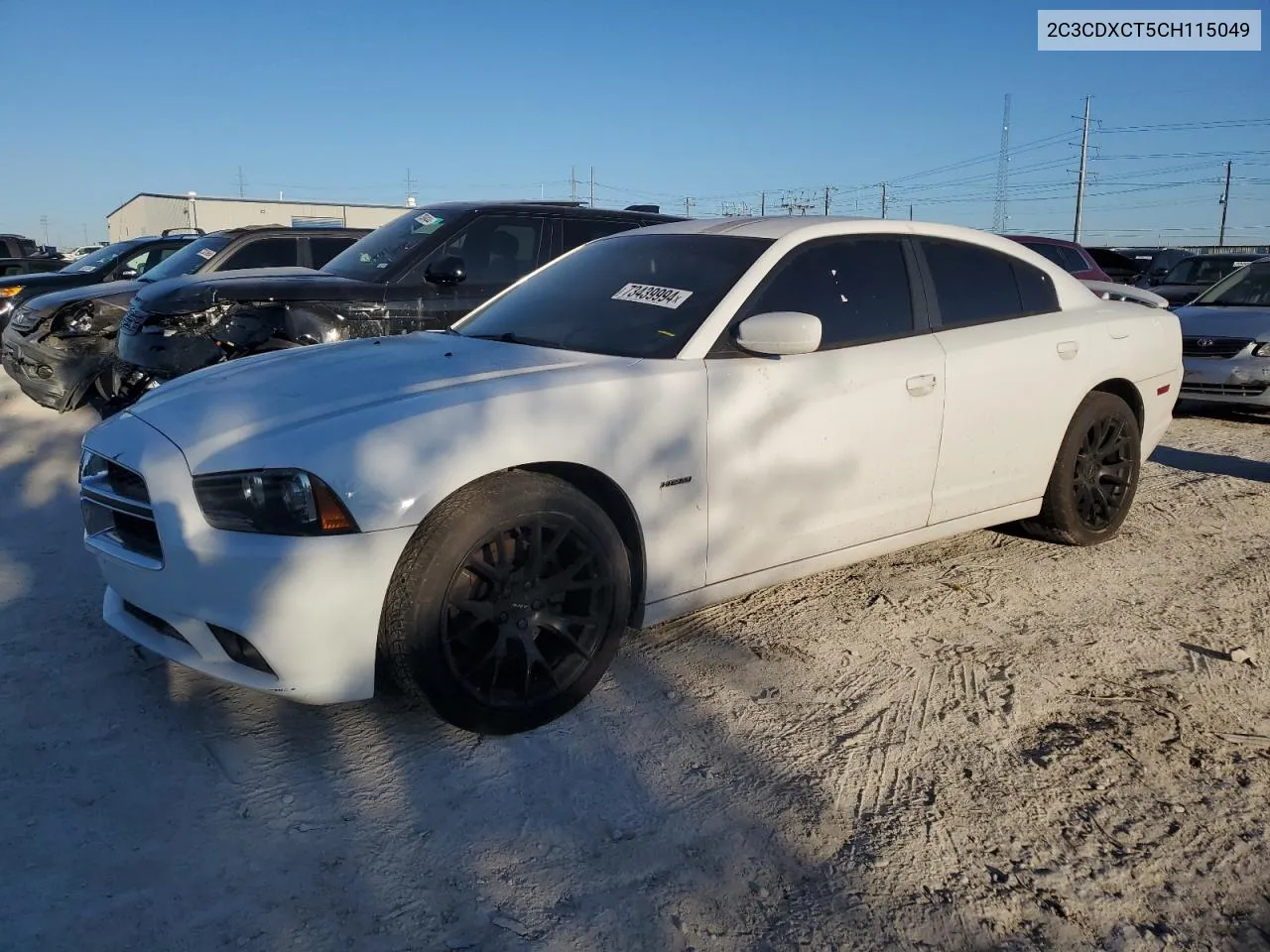 2012 Dodge Charger R/T VIN: 2C3CDXCT5CH115049 Lot: 73439994