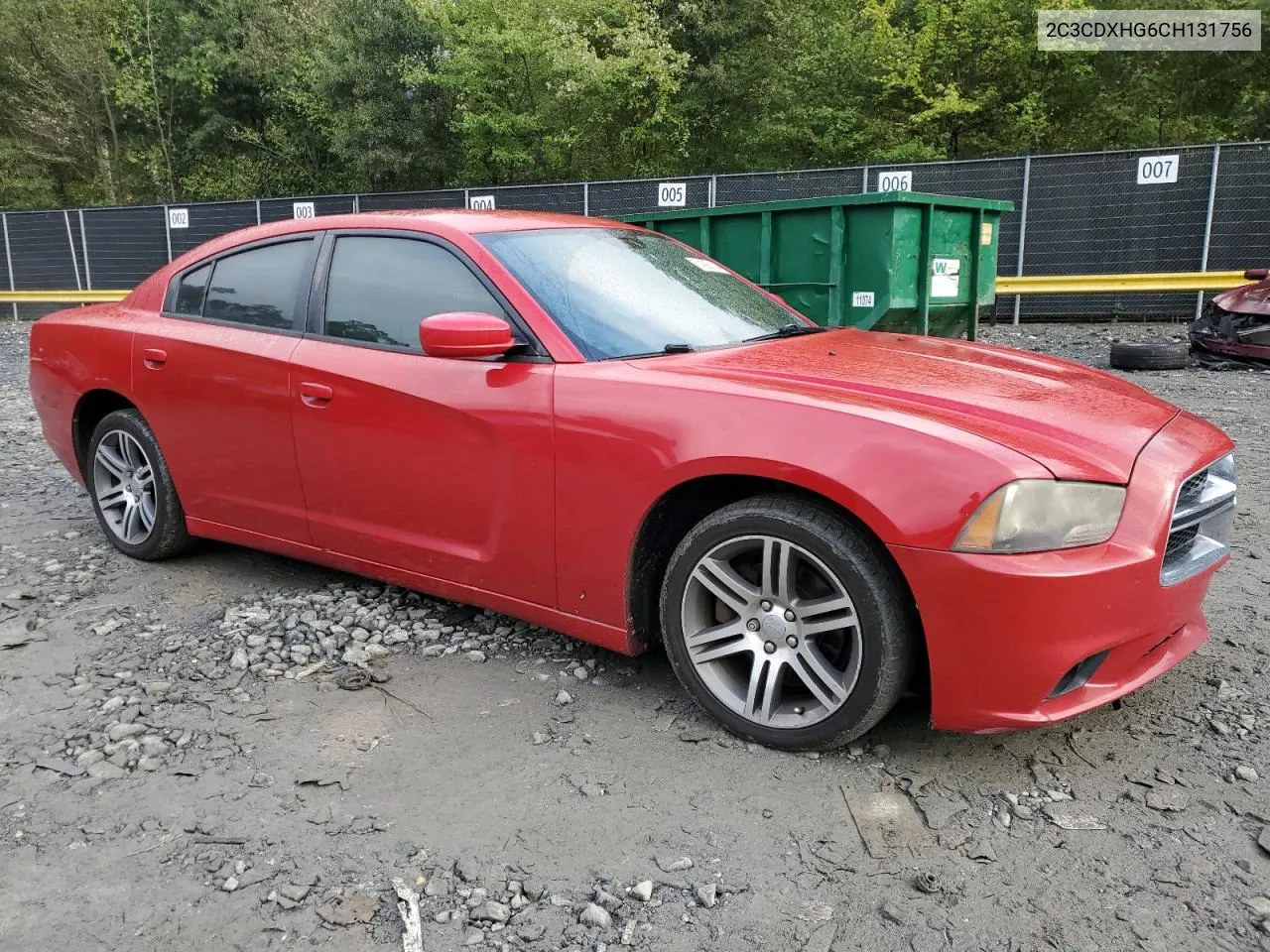 2012 Dodge Charger Sxt VIN: 2C3CDXHG6CH131756 Lot: 74292184