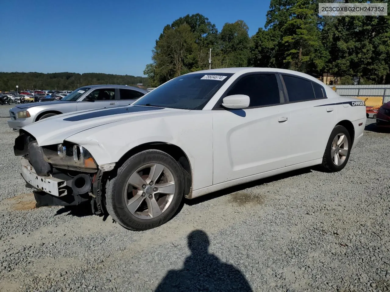 2012 Dodge Charger Se VIN: 2C3CDXBG2CH247352 Lot: 75604674