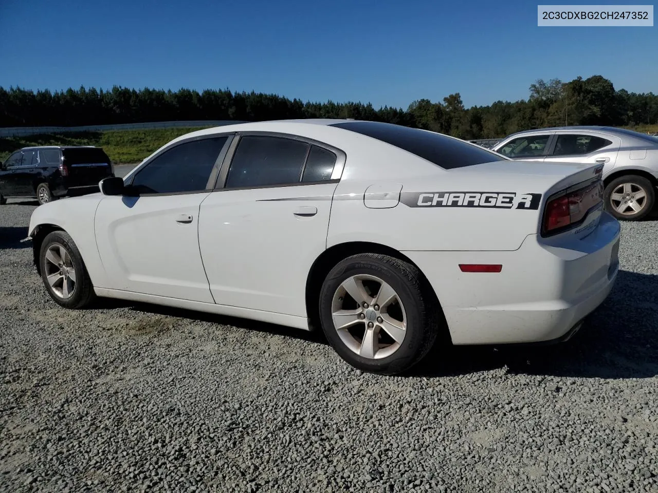 2012 Dodge Charger Se VIN: 2C3CDXBG2CH247352 Lot: 75604674