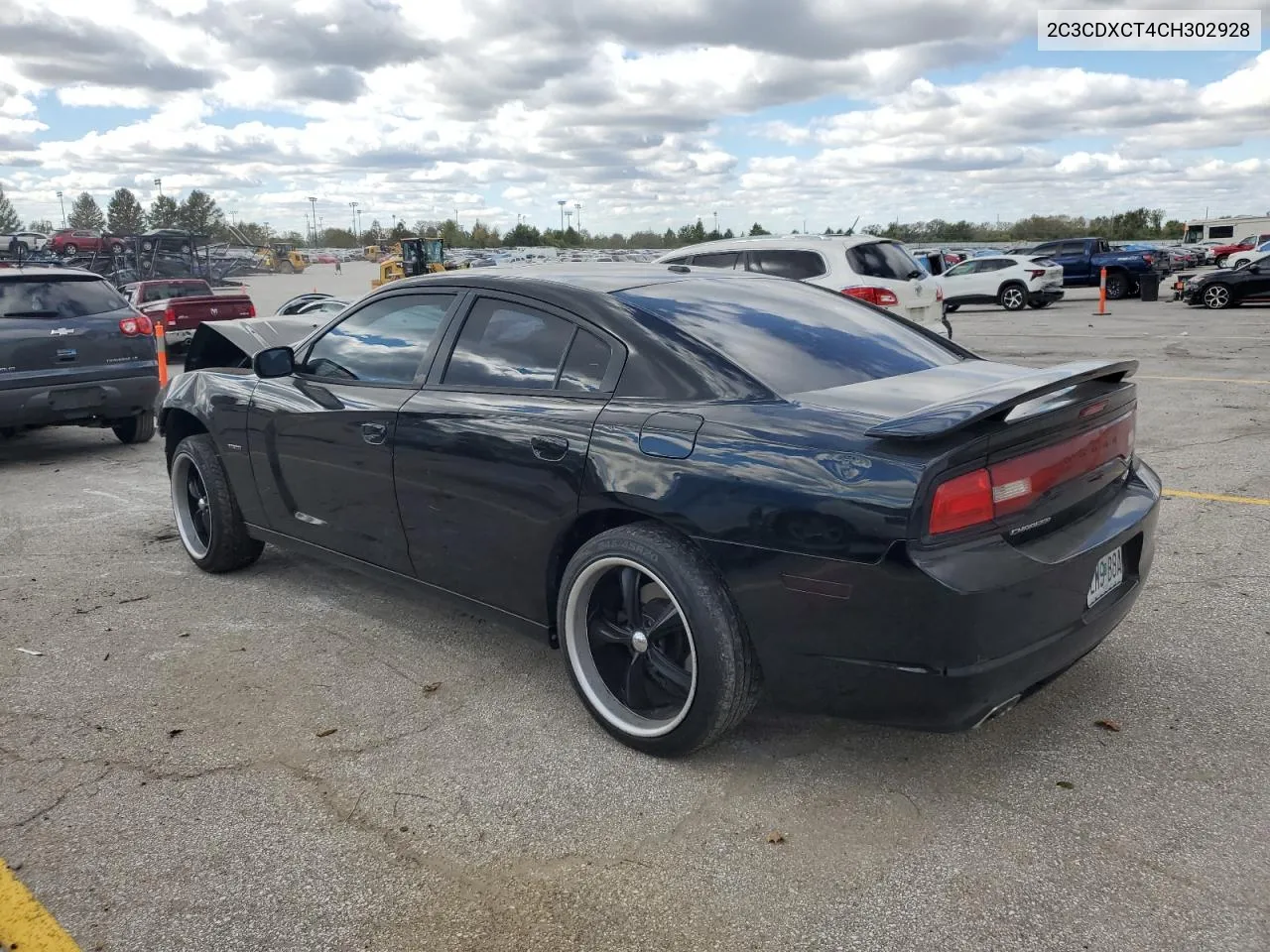 2012 Dodge Charger R/T VIN: 2C3CDXCT4CH302928 Lot: 76056454