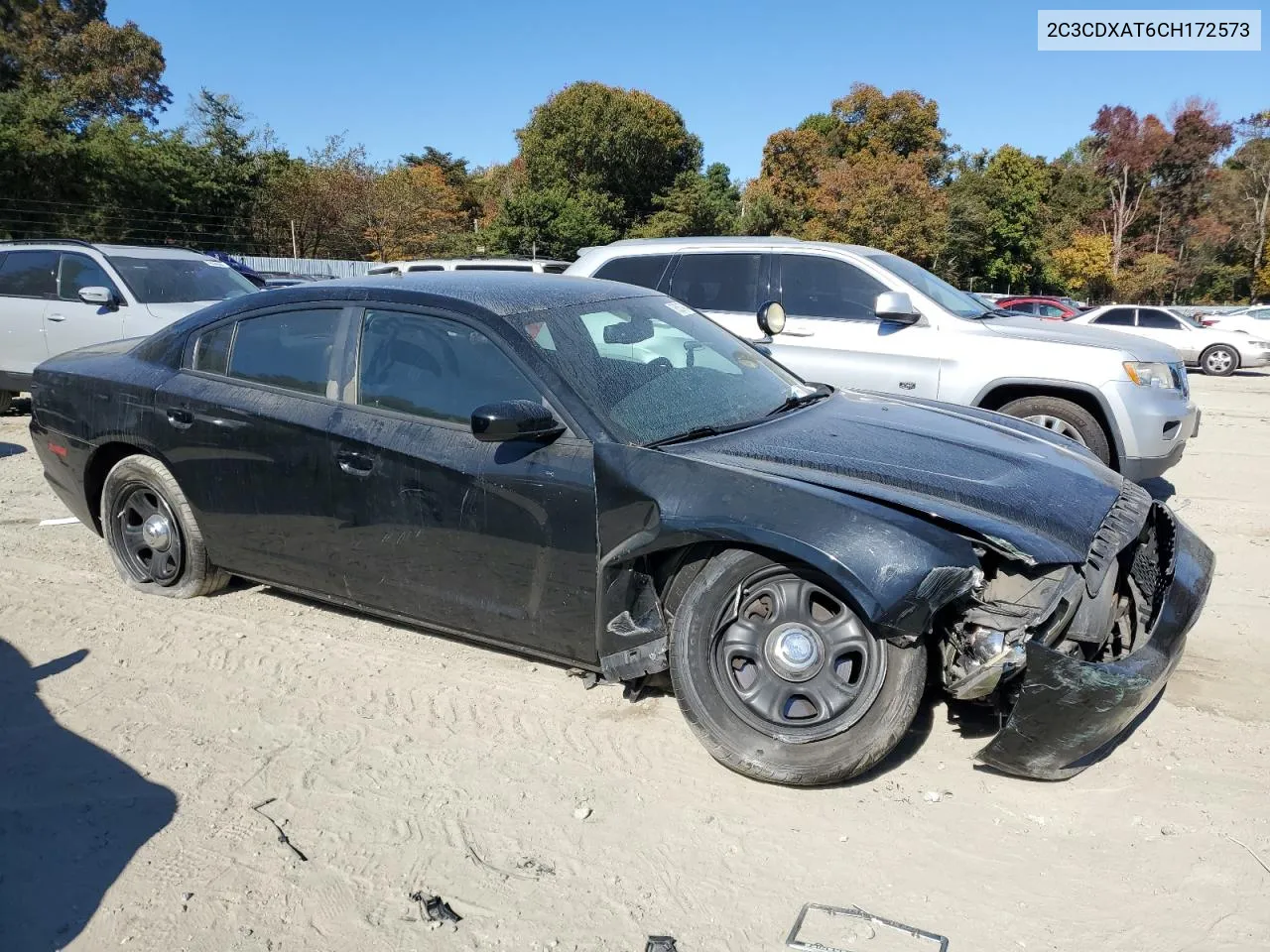 2012 Dodge Charger Police VIN: 2C3CDXAT6CH172573 Lot: 76387074