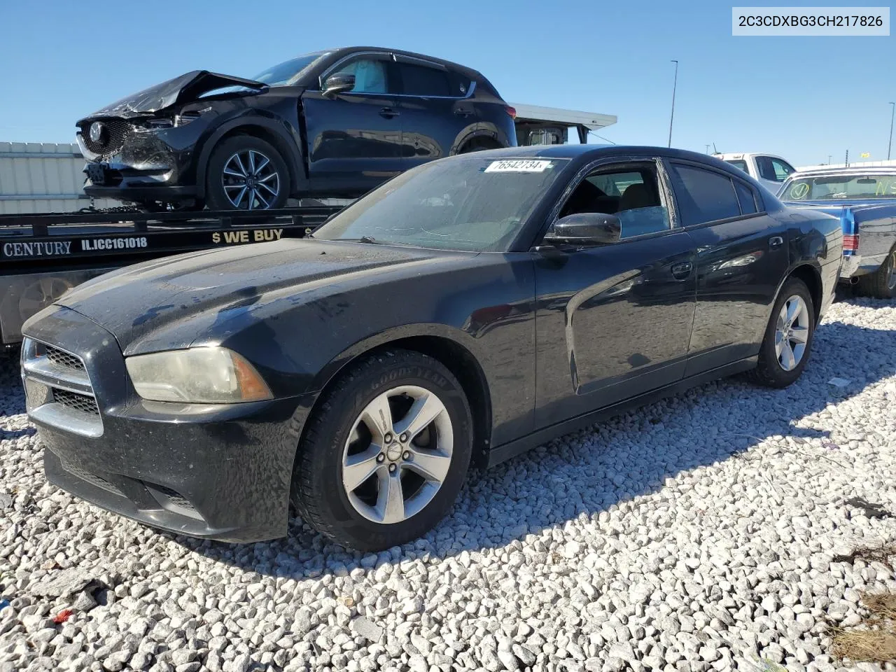 2012 Dodge Charger Se VIN: 2C3CDXBG3CH217826 Lot: 76542734