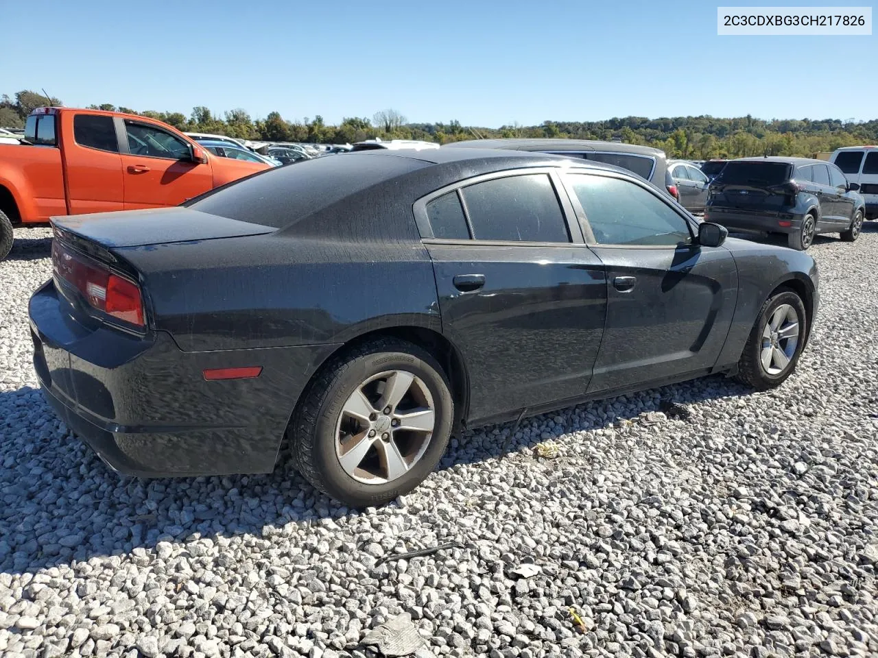 2012 Dodge Charger Se VIN: 2C3CDXBG3CH217826 Lot: 76542734