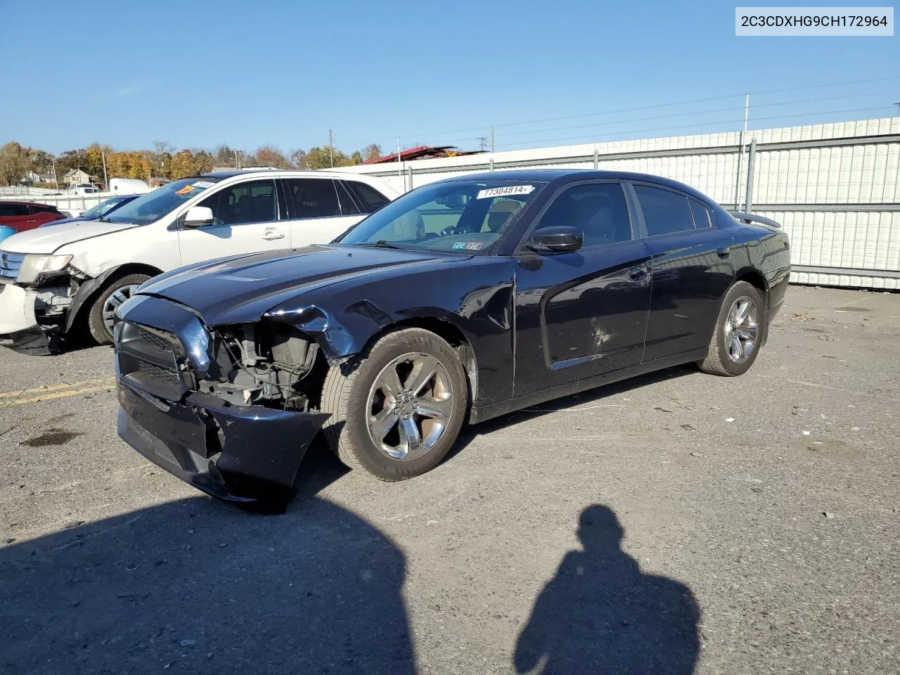 2012 Dodge Charger Sxt VIN: 2C3CDXHG9CH172964 Lot: 77304814