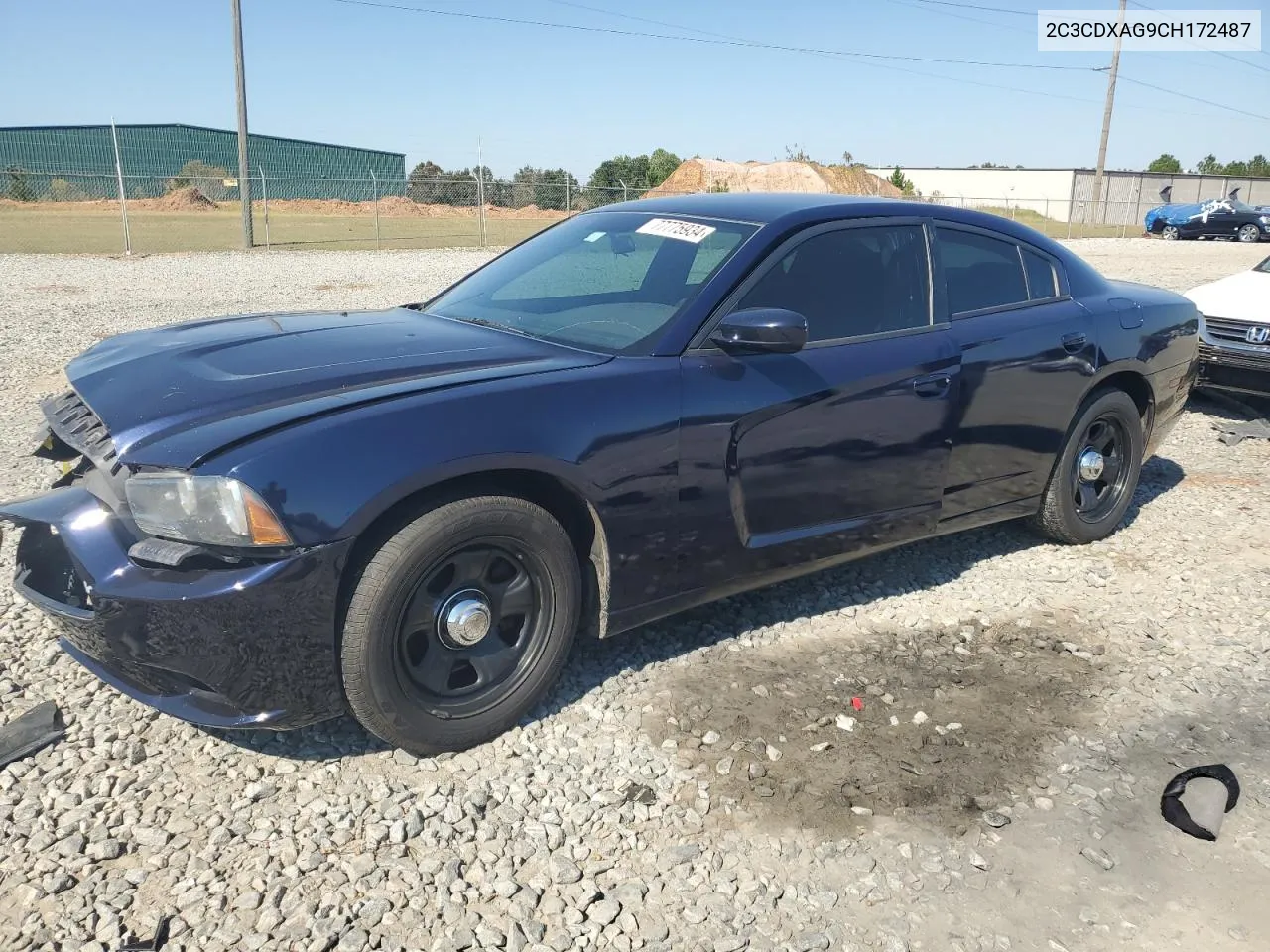 2012 Dodge Charger Police VIN: 2C3CDXAG9CH172487 Lot: 77775934