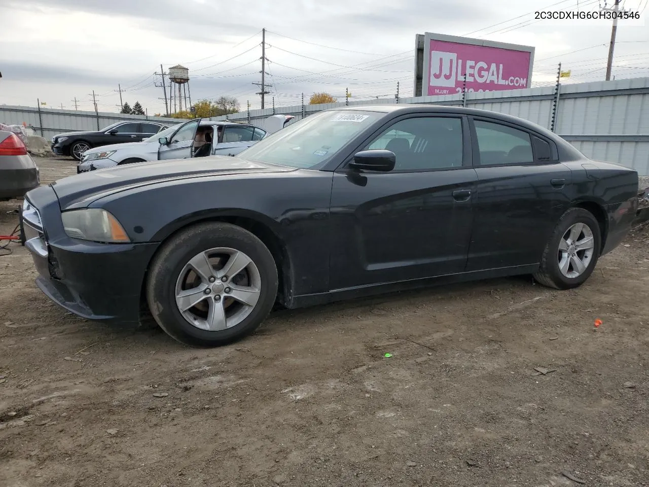 2012 Dodge Charger Sxt VIN: 2C3CDXHG6CH304546 Lot: 78100624