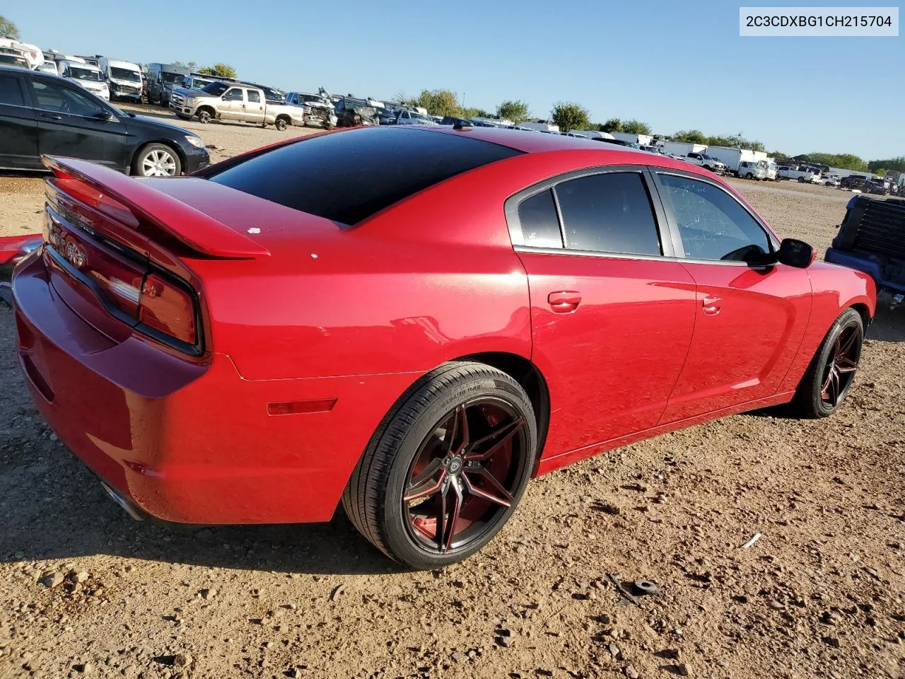 2012 Dodge Charger Se VIN: 2C3CDXBG1CH215704 Lot: 79666234