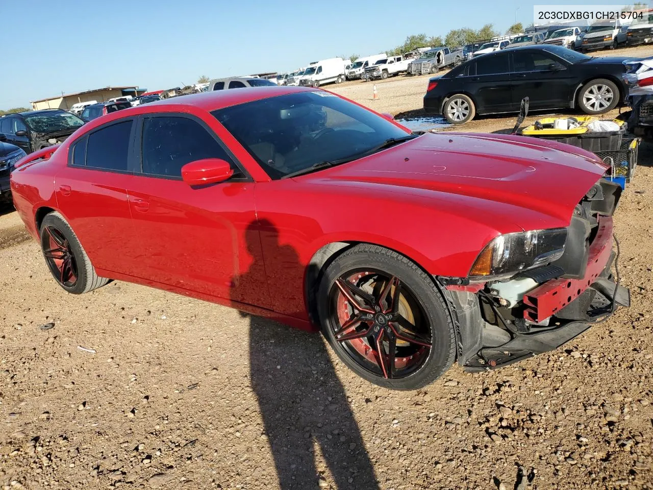 2012 Dodge Charger Se VIN: 2C3CDXBG1CH215704 Lot: 79666234