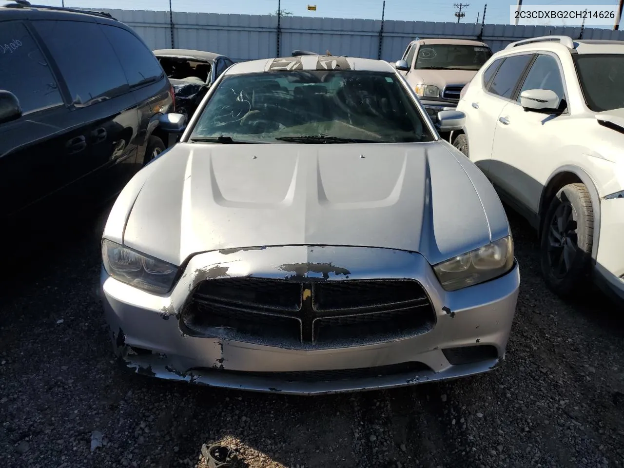 2012 Dodge Charger Se VIN: 2C3CDXBG2CH214626 Lot: 81846733