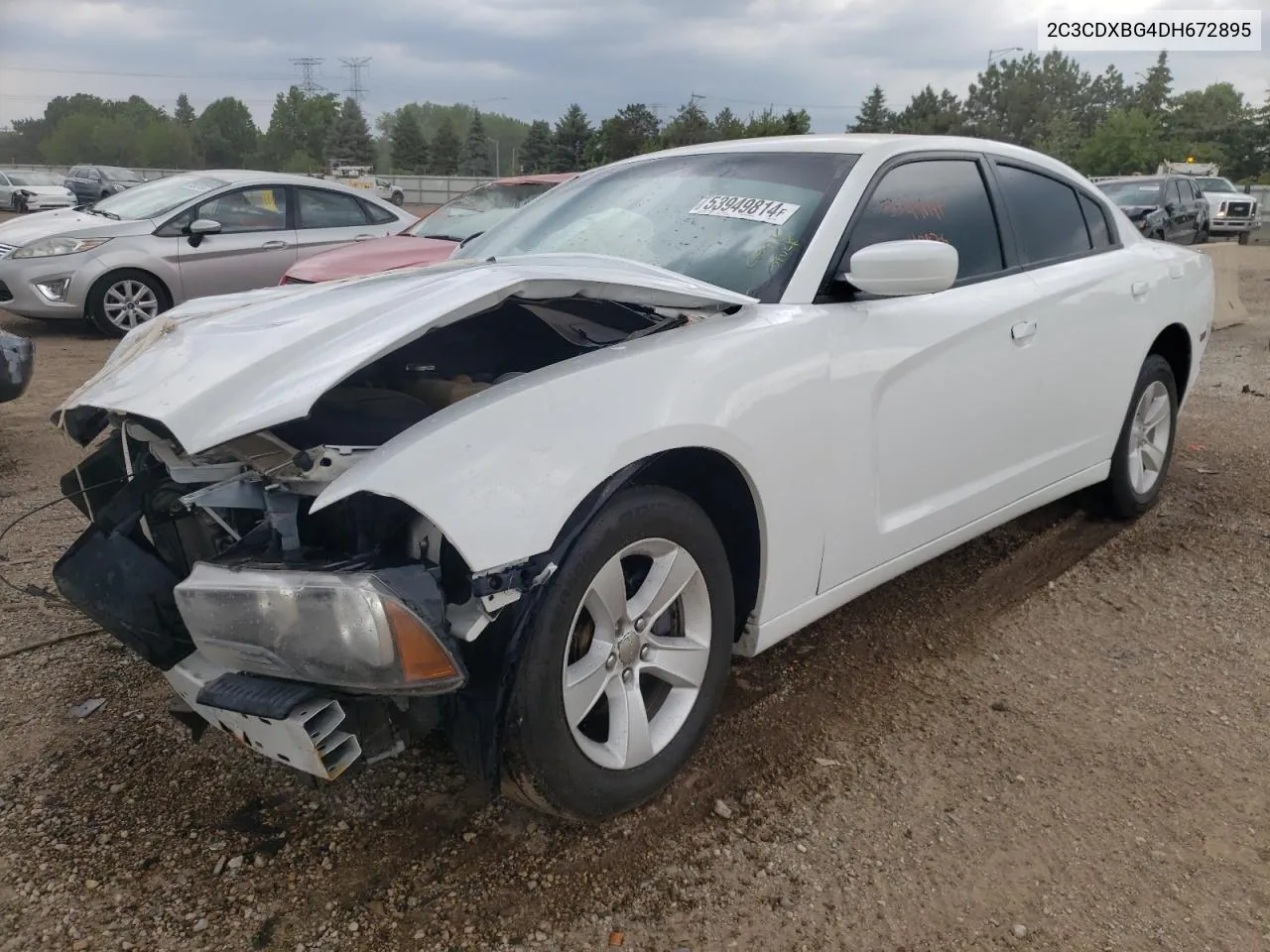 2013 Dodge Charger Se VIN: 2C3CDXBG4DH672895 Lot: 53949814