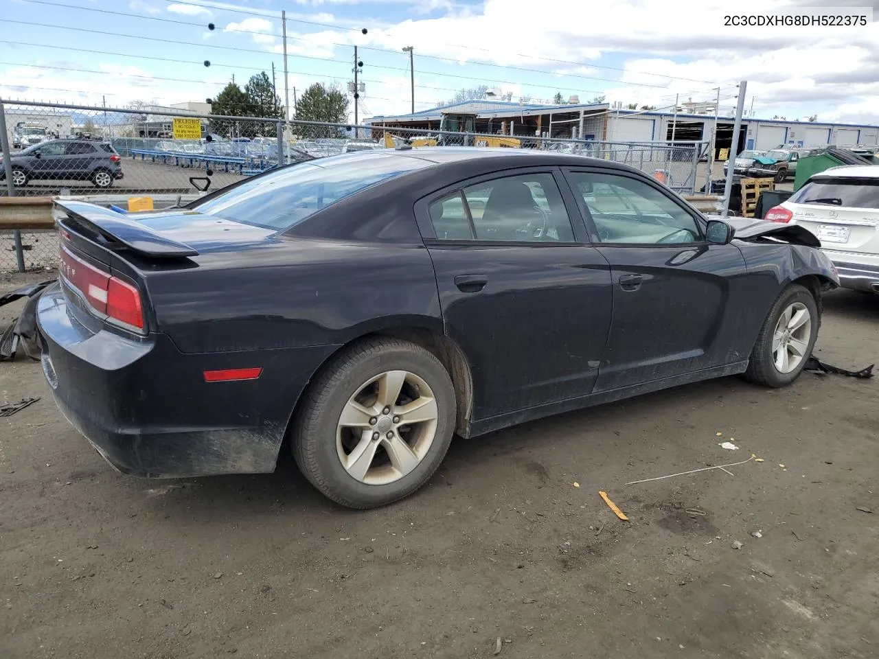 2013 Dodge Charger Sxt VIN: 2C3CDXHG8DH522375 Lot: 67912234