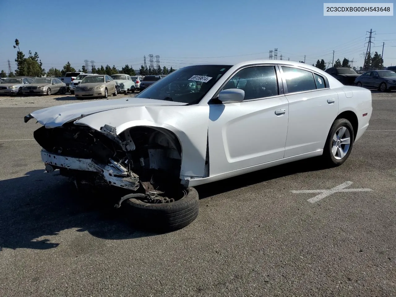 2013 Dodge Charger Se VIN: 2C3CDXBG0DH543648 Lot: 69159614