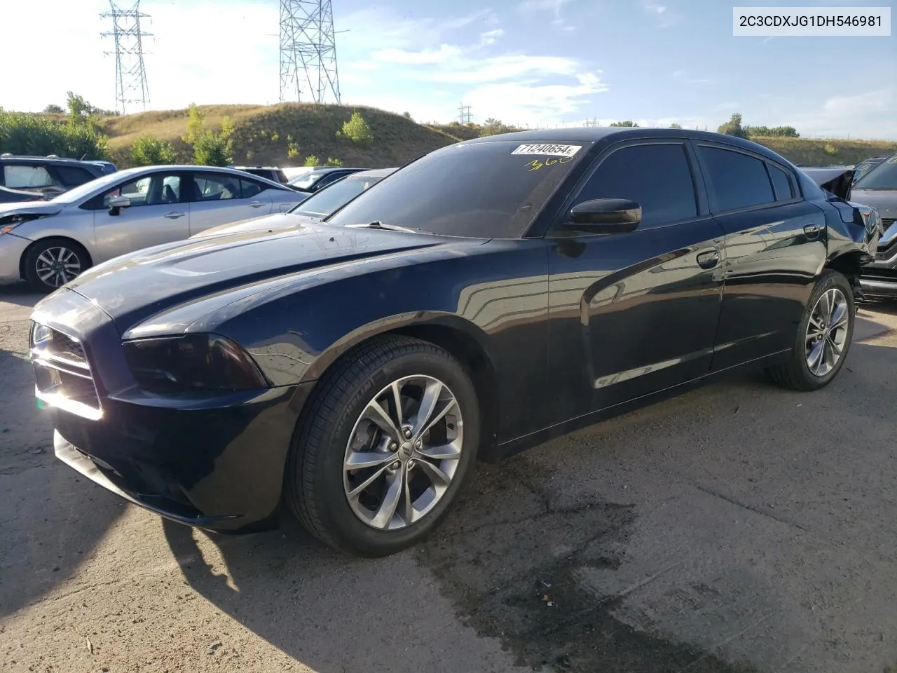 2013 Dodge Charger Sxt VIN: 2C3CDXJG1DH546981 Lot: 71240654