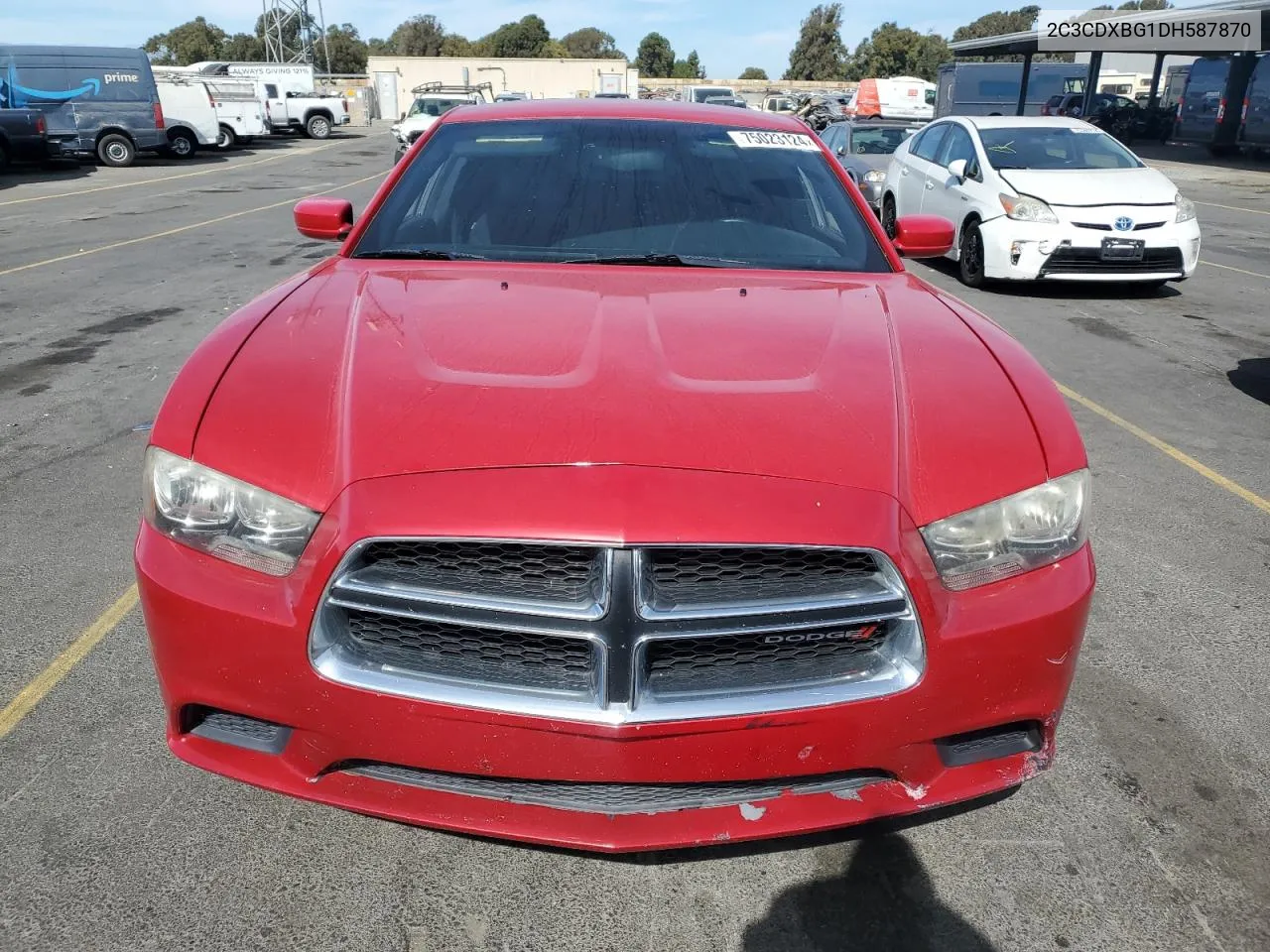 2013 Dodge Charger Se VIN: 2C3CDXBG1DH587870 Lot: 75023124